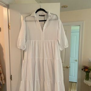 Zara Midi White Dress